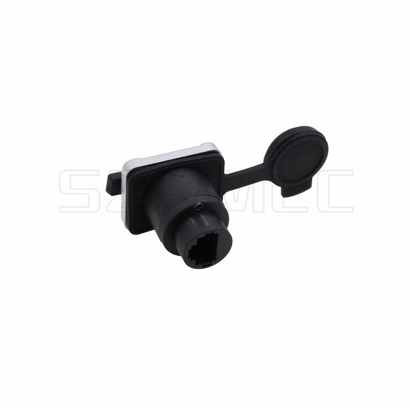 SZRMCC RJ45 Panel Mount Connector Cat5e RJ45 Ethernet Female LAN Module Bulkhead Panel Mount Coupler IP65 Waterproof Connector Socket with DustCap - Image 5